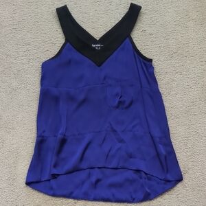 Kensie Women's Royal Blue V-Neck Hich Low Flowy Tank Top